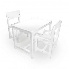 Детский растущий комплект стол и два стула  Я САМ "Лофт" (Белый, Белый) в Новоуральске - novouralsk.mebel-74.com | фото
