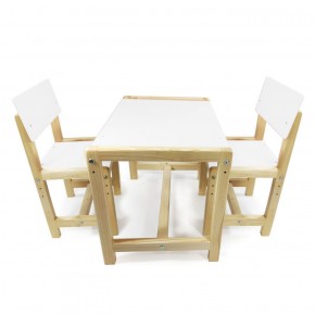 Детский растущий комплект стол и два стула  Я САМ "Лофт" (Белый, Сосна) в Новоуральске - novouralsk.mebel-74.com | фото