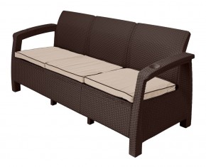 Диван Yalta Premium Sofa 3 Set (Ялта) шоколадный (+подушки под спину) в Новоуральске - novouralsk.mebel-74.com | фото
