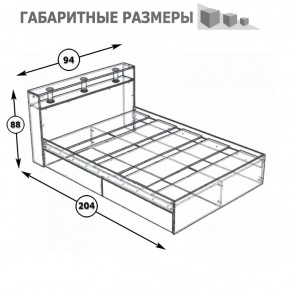 Камелия Кровать 0900, цвет белый, ШхГхВ 93,5х217х78,2 см., сп.м. 900х2000 мм., без матраса, основание есть в Новоуральске - novouralsk.mebel-74.com | фото