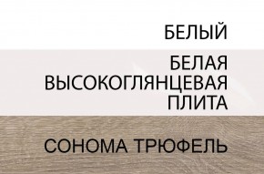 Комод 2D-1S/TYP 34, LINATE ,цвет белый/сонома трюфель в Новоуральске - novouralsk.mebel-74.com | фото