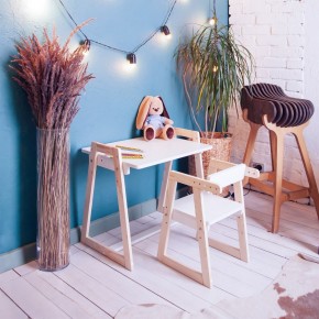 Комплект детской мебели стол и  два стула Я САМ "Лофт-Дуо" (Белый) в Новоуральске - novouralsk.mebel-74.com | фото