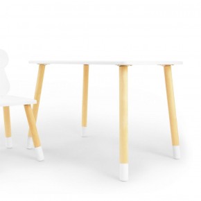 Комплект детской мебели стол и стул Корона (Белый/Белый/Береза) в Новоуральске - novouralsk.mebel-74.com | фото