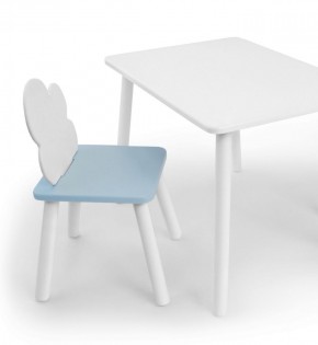 Комплект детской мебели стол и стул Облачко (Белый/Голубой/Белый) в Новоуральске - novouralsk.mebel-74.com | фото