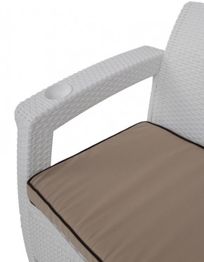 Комплект уличной мебели Yalta Premium Terrace Set (Ялта) белый (+подушки под спину) в Новоуральске - novouralsk.mebel-74.com | фото