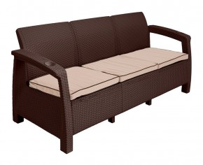 Комплект уличной мебели Yalta Premium Terrace Triple Set (Ялта) шоколадный (+подушки под спину) в Новоуральске - novouralsk.mebel-74.com | фото