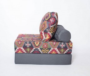 Кресло-кровать-пуф бескаркасное Прайм (мехико серый-графит) в Новоуральске - novouralsk.mebel-74.com | фото