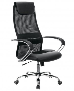Кресло офисное BRABIX PREMIUM "Stalker EX-608 CH" (хром, ткань-сетка/кожзам, черное) 532091 в Новоуральске - novouralsk.mebel-74.com | фото