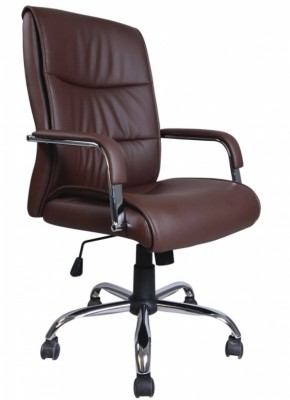 Кресло офисное BRABIX "Space EX-508" (экокожа, хром, коричневое) 531164 в Новоуральске - novouralsk.mebel-74.com | фото