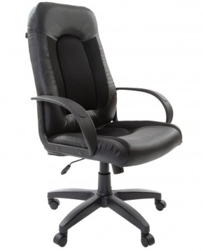 Кресло офисное BRABIX "Strike EX-525" (экокожа черная, ткань черная) 531381 в Новоуральске - novouralsk.mebel-74.com | фото