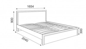 Кровать 1.6 М07 Стандарт с основанием Беатрис (Орех гепланкт) в Новоуральске - novouralsk.mebel-74.com | фото
