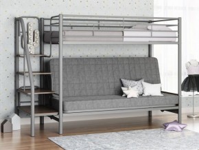 Кровать двухъярусная с диваном "Мадлен-3" (Серый/Серый) в Новоуральске - novouralsk.mebel-74.com | фото