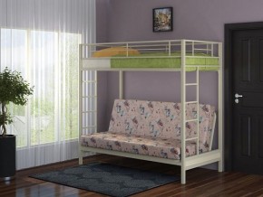 Кровать двухъярусная с диваном "Мадлен" (Слоновая кость/Серый) в Новоуральске - novouralsk.mebel-74.com | фото