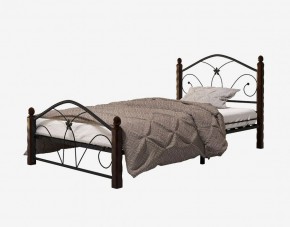 Кровать "Селена 1" Черная (900*2000) (ножки-шоколад) с коваными элементами в Новоуральске - novouralsk.mebel-74.com | фото