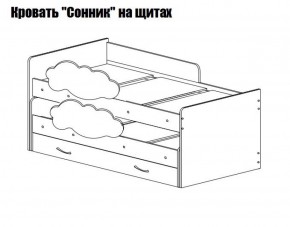 Кровать выкатная Соник (800*1900) в Новоуральске - novouralsk.mebel-74.com | фото