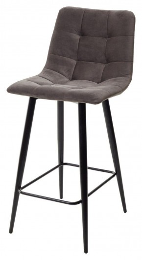 Полубарный стул CHILLI-QB графит #14, велюр / черный каркас (H=66cm) М-City в Новоуральске - novouralsk.mebel-74.com | фото