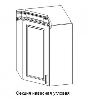 Секция навесная угловая "Верона" (600*600) в Новоуральске - novouralsk.mebel-74.com | фото