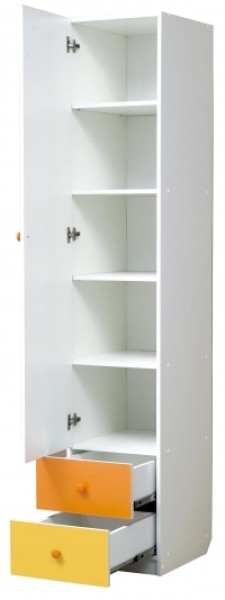Шкаф 1-но дверный с ящиками и зеркалом Радуга (400) в Новоуральске - novouralsk.mebel-74.com | фото