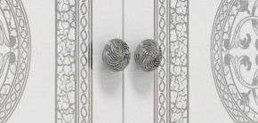 Шкаф 4-х дверный с зеркалами (12.244) Грация (белый/серебро) в Новоуральске - novouralsk.mebel-74.com | фото
