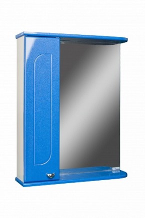 Шкаф-зеркало Радуга Синий металлик 60 левый АЙСБЕРГ (DA1130HZR) в Новоуральске - novouralsk.mebel-74.com | фото