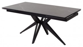 Стол FORIO 160 MATT BLACK MARBLE SOLID CERAMIC / BLACK, ®DISAUR в Новоуральске - novouralsk.mebel-74.com | фото