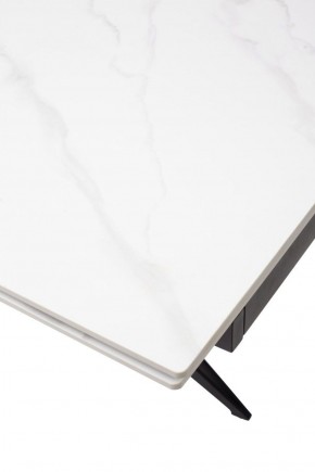 Стол FORIO 160 MATT WHITE MARBLE SOLID CERAMIC / BLACK, ®DISAUR в Новоуральске - novouralsk.mebel-74.com | фото