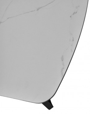 Стол RASMUS 160 TL-45 Белый мрамор, испанская керамика / черный каркас, ®DISAUR в Новоуральске - novouralsk.mebel-74.com | фото