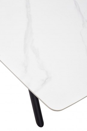 Стол RIVOLI 140 MATT WHITE MARBLE SOLID CERAMIC / BLACK, ®DISAUR в Новоуральске - novouralsk.mebel-74.com | фото