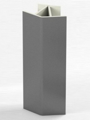 Угловое соединение для цоколя 135 гр. h100 мм (Алюминий, Белый, Черный, Сонома) в Новоуральске - novouralsk.mebel-74.com | фото
